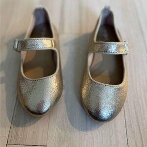 Cat & Jack Gold Metallic Mary Jane Girls Dress Shoes